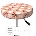 thumbnail image 4 of Balery goose bird and daisy Pattern Round Bar Stool Seat Covers Velvet Fabric Adjustable Protects from Scratches and Stains for 14-17 Inch Chair-13 inch, 4 of 7