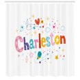 thumbnail image 3 of Ambesonne Charleston Shower Curtain, Ornate Colorful Letters, 69"Wx84"L, Multicolor, 3 of 3