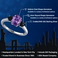 thumbnail image 2 of Gem Stone King 1.59 Ct Oval Purple Amethyst Black Onyx 925 Sterling Silver Ring, 2 of 6