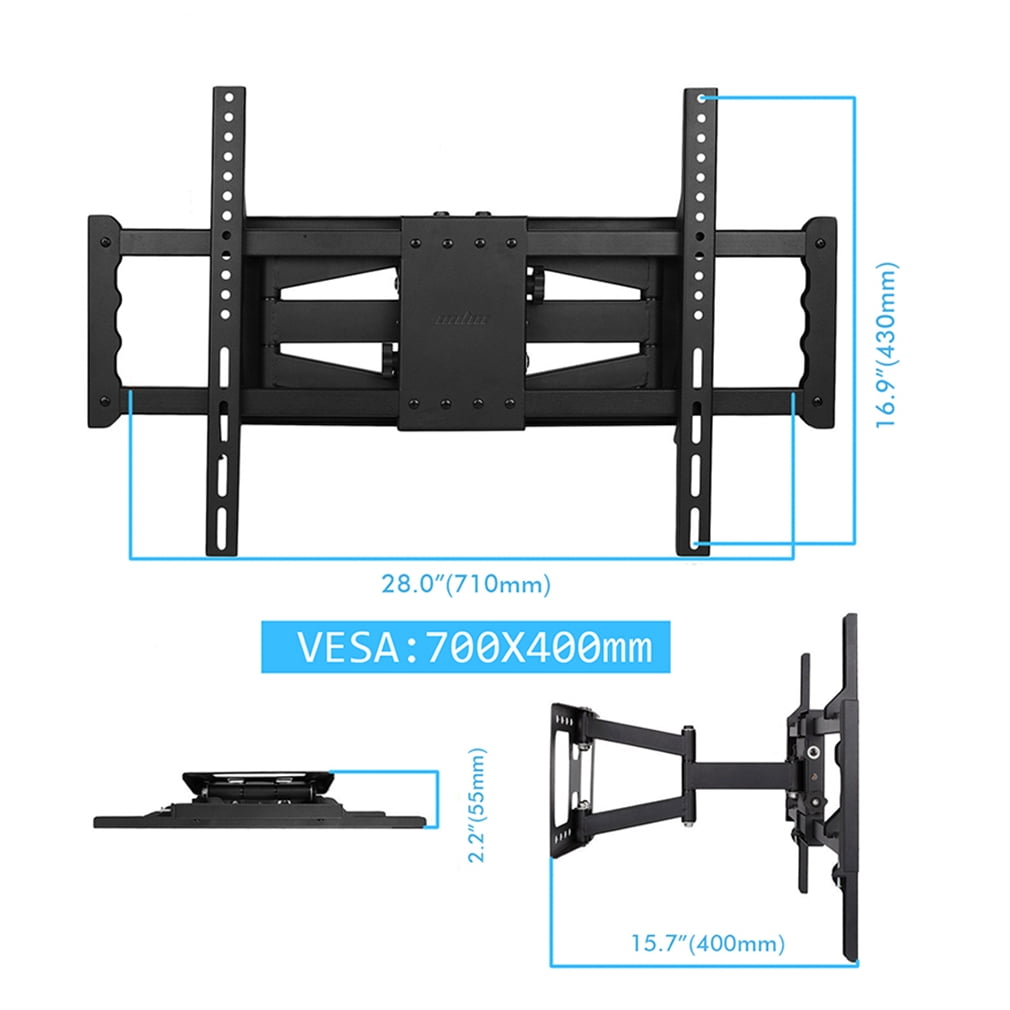 Wisfor 32-80" Full Motion Articulating TV Wall Mount Bracket for Samsung Sony Sharp Kogan, Tilt & Swivel