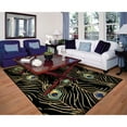 thumbnail image 3 of KAS Catalina 5'6" Round Hand-Tufted Wool Rug in Black, 3 of 3