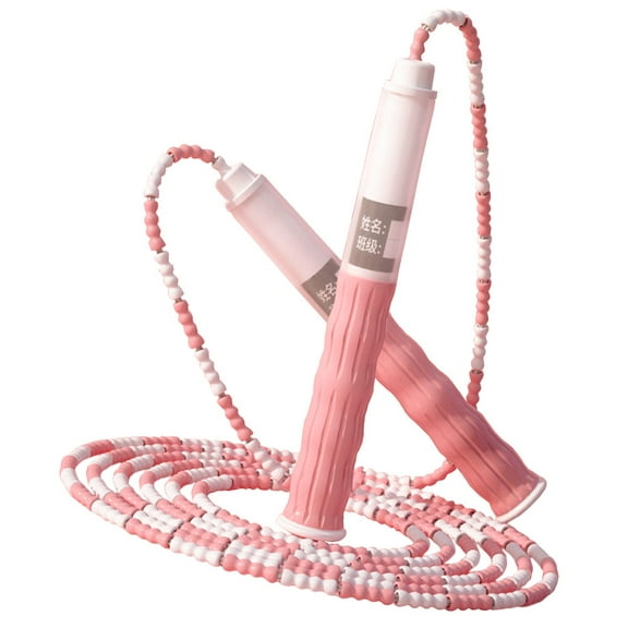 Bamboo Skipping Rope Jumpropes for Children Kids 8-12 Fitness Girl Pupils Pink