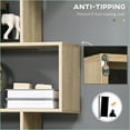 thumbnail image 3 of Bookshelf, HOMCOM 75.5"H Modern S-Shaped 6-Shelf Free-Standing | Walnut Brown | Engineered Wood, 3 of 9
