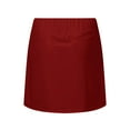 thumbnail image 6 of HJYCHN Women's Casual Solid Tennis Skirt with Built-in Shorts for Yoga and Athletic Activities with Comfort Stretch Fabric Wine L, 6 of 6