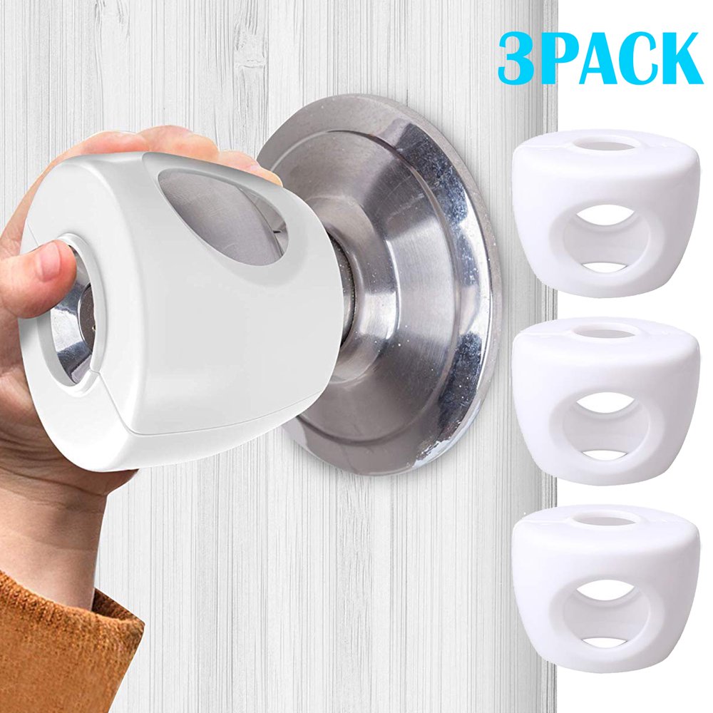 EEEkit 3Pack Door Knob Safety Cover for Baby, Toddler and Kids Child Proof Doors, Baby Safety