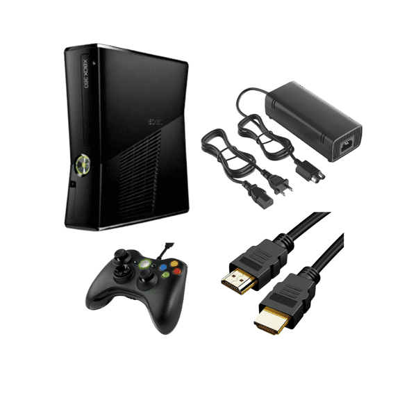 Microsoft Xbox 360 S Console – Slim Video Game System, No Hard Drive, Black (Refurbished)