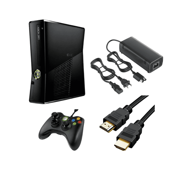 Microsoft Xbox 360 S Console – Slim Video Game System, No Hard Drive, Black (Refurbished)