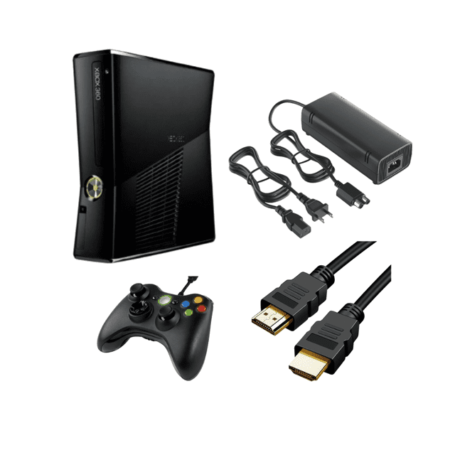 Microsoft Xbox 360 S Console – Slim Video Game System, No Hard Drive, Black (Refurbished)