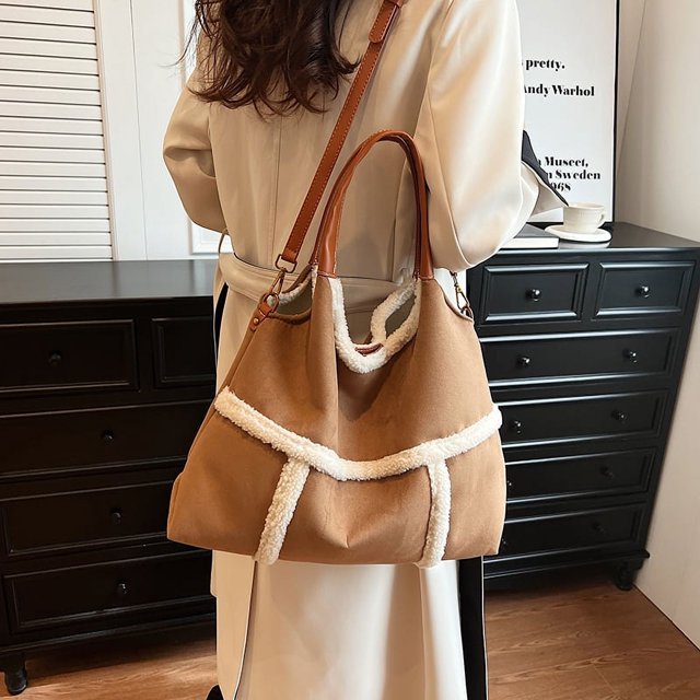 Bolso de mano para mujer, bolso de mano elegante, bolso Hobo de piel sintética, bolsos de hombro suaves (marrón)