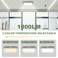 thumbnail image 4 of Akicon Exhaust Fan with Shower Light, DC Ultra-Quiet and Energy-Saving Bathroom Fan with Light, 50-80-100 CFM, 15W Dimmable 3CCT LED Light with 7W 2-Color Night Light Ventilation Fan, Square, Silver, 4 of 10