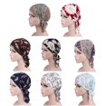 thumbnail image 4 of Mode Imprimé Femmes Musulmanes Élastique Turban Coton Chapeau Tête Wrap Chimio Cap, 4 of 10