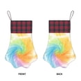 thumbnail image 4 of Dog Paw Decorative Socks 17x11.8in Top With A Strap Design For Easy Hanging For Festive Christmas Party Decorations Lightgreen Tie Dye Background Rainbow Colors, 4 of 8