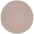 thumbnail image 1 of Safavieh Courtyard Collection Beige and Brown Round Area Rug, 6'7' Diameter, Indoor/Outdoor, 1 Count, 1 of 5