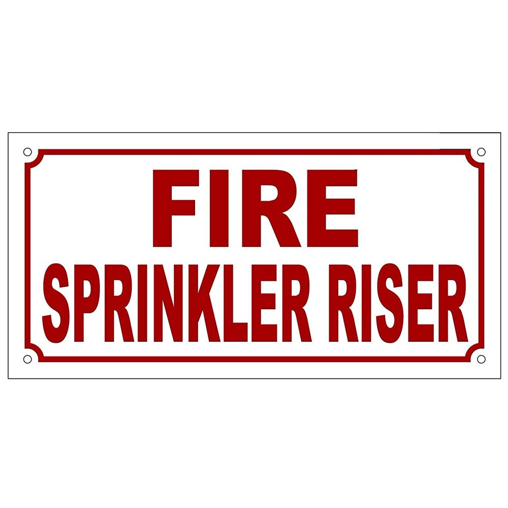 Fire Sprinkler Riser sign (Aluminium 5x10)