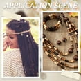 thumbnail image 5 of 200Pcs 4 Styles Large Hole Wooden Craft Beads Wood Beads 11x12mm Loose Tan Black Lemon Coloured Natural Barrel of Beads for Jewelry Making Bracelet Necklace Christmas Women Beginners Adults Colorful, 5 of 5