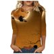 thumbnail image 2 of Ichuanyi liquidación de la moda femenina de tres cuartos de manga retro redonda de cuello redondo halloween tops suelto blusa tres cuartos de manga ICHUANYI WER202308216802, 2 of 5