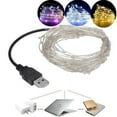 thumbnail image 2 of GRNSHTS USB Plug In 20/50/100 LED Fairy String Lights DIY Micro Copper Wire Xmas Party, 2 of 14