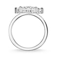 thumbnail image 3 of Dash Jewel 1.5 Ct Round Cut Diamond Halo Engagement Ring - 14K White Gold Plated - Women's Lab-Created Simulated Diamond with Prong Set - Perfect Gift for Weddings- Proposal and Special Occasion, 3 of 3