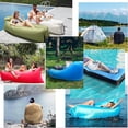 thumbnail image 5 of Inflatable Sofa Portable Air Couch 220x70cm Waterproof Lounger for Outdoor Beach Camping Travel Music Festivals Blue, 5 of 5