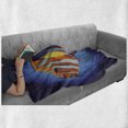 thumbnail image 6 of Marine Soft Flannel Fleece Throw Blanket, Tropical Exotic Ocean Sea Fish with Colorful Fins and Underwater Nautical Image, Cozy Plush for Indoor and Outdoor Use, 70" x 90", Multicolor, by Ambesonne, 6 of 6
