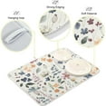 thumbnail image 4 of Watercolor Flower Dish Drying Mat for Kitchen Counter 18" x 24" inch - Absorbent Reversible Microfiber Dish Mat, Heat Resistant Drying Pad Dish Drainer Mats for Countertop - Purple, 4 of 6