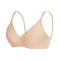 thumbnail image 3 of Women 1-Pack Large Size Solid Color Front Buckle Bra, Bras, Ladies Underwear, Wirefree No Underwire Seamless Daily Bra, Soft Support Comfortable Smoothing, Plus Size Big Bust,, 3 of 9