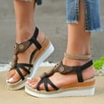 thumbnail image 3 of Mepaouo Bohemian Wedge Sandals for Women Wide Width Platform Orthopedic Dressy 2025 Summer Beach Shoes, 3 of 8
