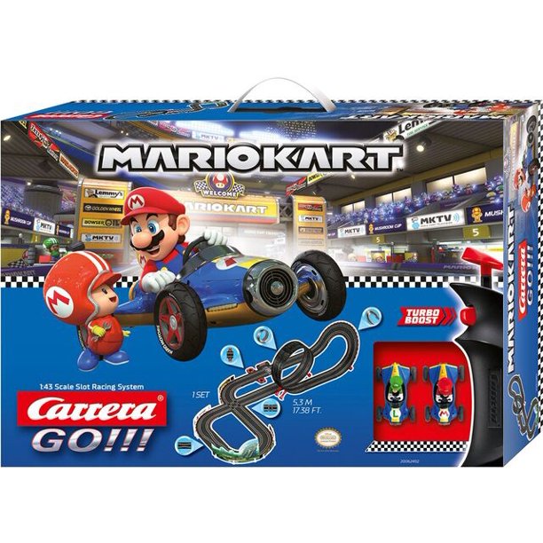 Carrera Go Nintendo Mario Kart Mach 8 143 Scale Slot Car Race Track Set Featuring Mario 9608