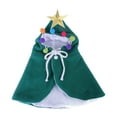 thumbnail image 1 of Rawiri Disfraz de Navidad para mascotas, capa de Navidad para cachorros con estrella y pompones, capa de Papá Noel para fiesta con gorro de Papá Noel, 1 of 5