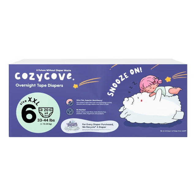 Pañales para bebé Cozycove talla 6 (15‑20 kg) 80 unidades