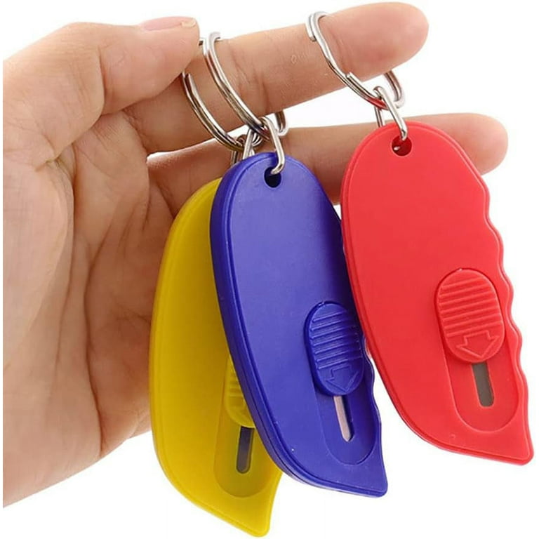 2pcs Mini Box Cutter Portable Mini Keychain Box Cutter with manual