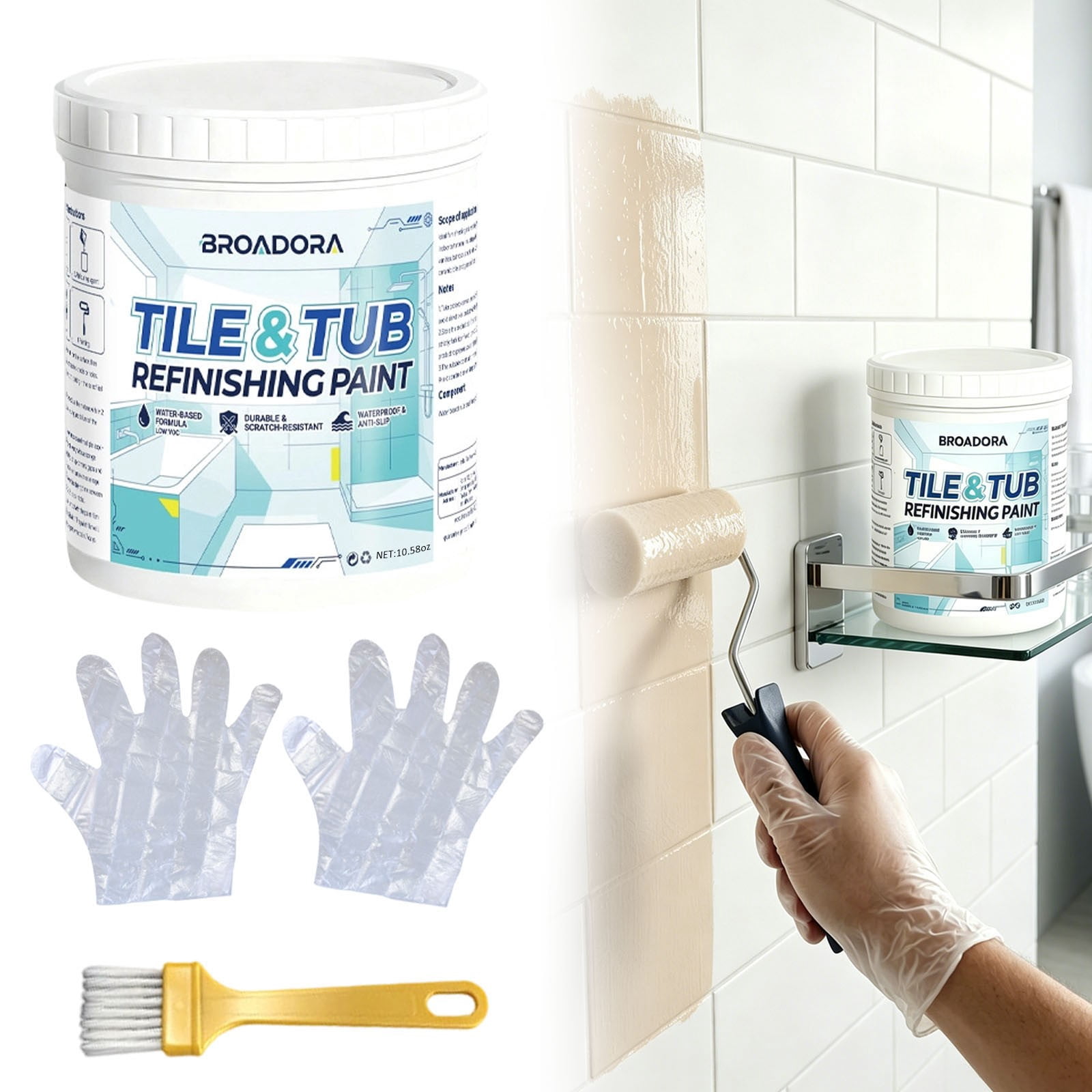 Bathtub Paint, Tub and Tile Refinishing, Easy to Use Countertop Paint ...