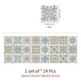 thumbnail image 2 of 24 Pcs Waterproof Self Adhesive Tiles Stickers 6" x 6" DIY Decor Floral Pattern Wall Decals Mural Peel and Stick Tile Vinyl Kitchen Backsplash, 2 of 8