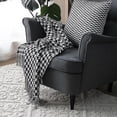 thumbnail image 2 of Houndstooth Check Knitted Throw Blanket Textured Soft Sofa Couch Cover Decorative Knitted Blanket Weighted Knit Blanket-week, 2 of 4