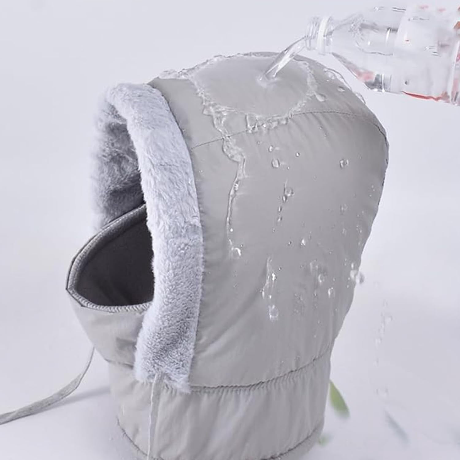 Plush Warm Full Coverage Windproof Hat with Earflaps,Mens Ladies Winter Hats for Cold,Wind-Resistant Face Mask Ski mask