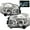 Ultra Shine Sterling Chrome Plated Housing, variant on AKKON - For Nissan Titan Armada Black Bezel Dual Projector LED Headlights Front Lamps Replacement Pair