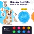 thumbnail image 3 of Pelotas de juguete para perros VITEVER, 8 colores, 6,35 cm, para perros pequeños y medianos, 3 of 7