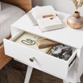 thumbnail image 3 of Algherohein Mid-Century Nightstand with 1 Drawer for Bedroom,White,Adult, 3 of 11