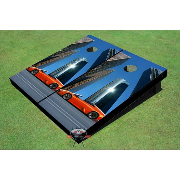 Lambo Red Themed Cornhole Boards