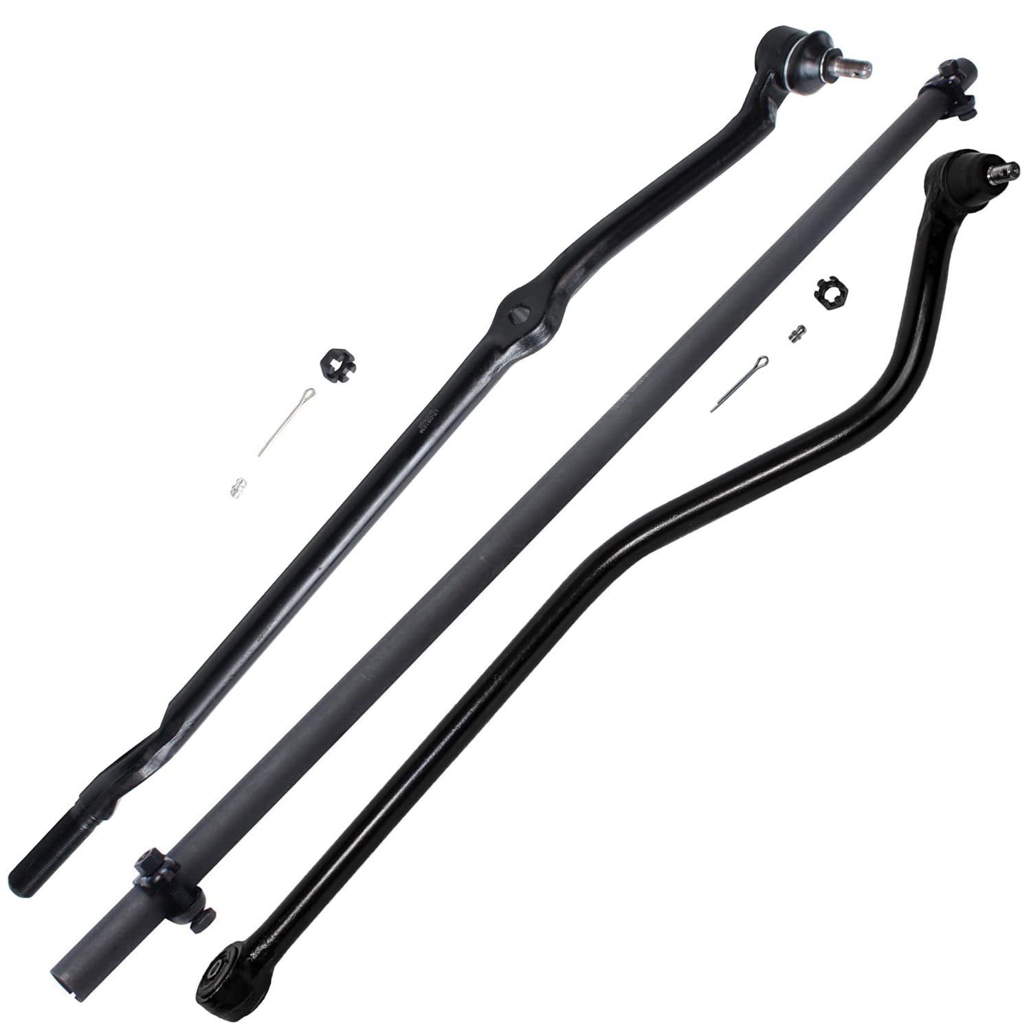 Detroit Axle - Front End 17pc Suspension Kit for 1991-1999 Jeep Cherokee Comanche, Lower Upper Control Arms Ball Joints Sway Bars Outer Tie Rods Adjusting Sleeves Track Bar Replacement