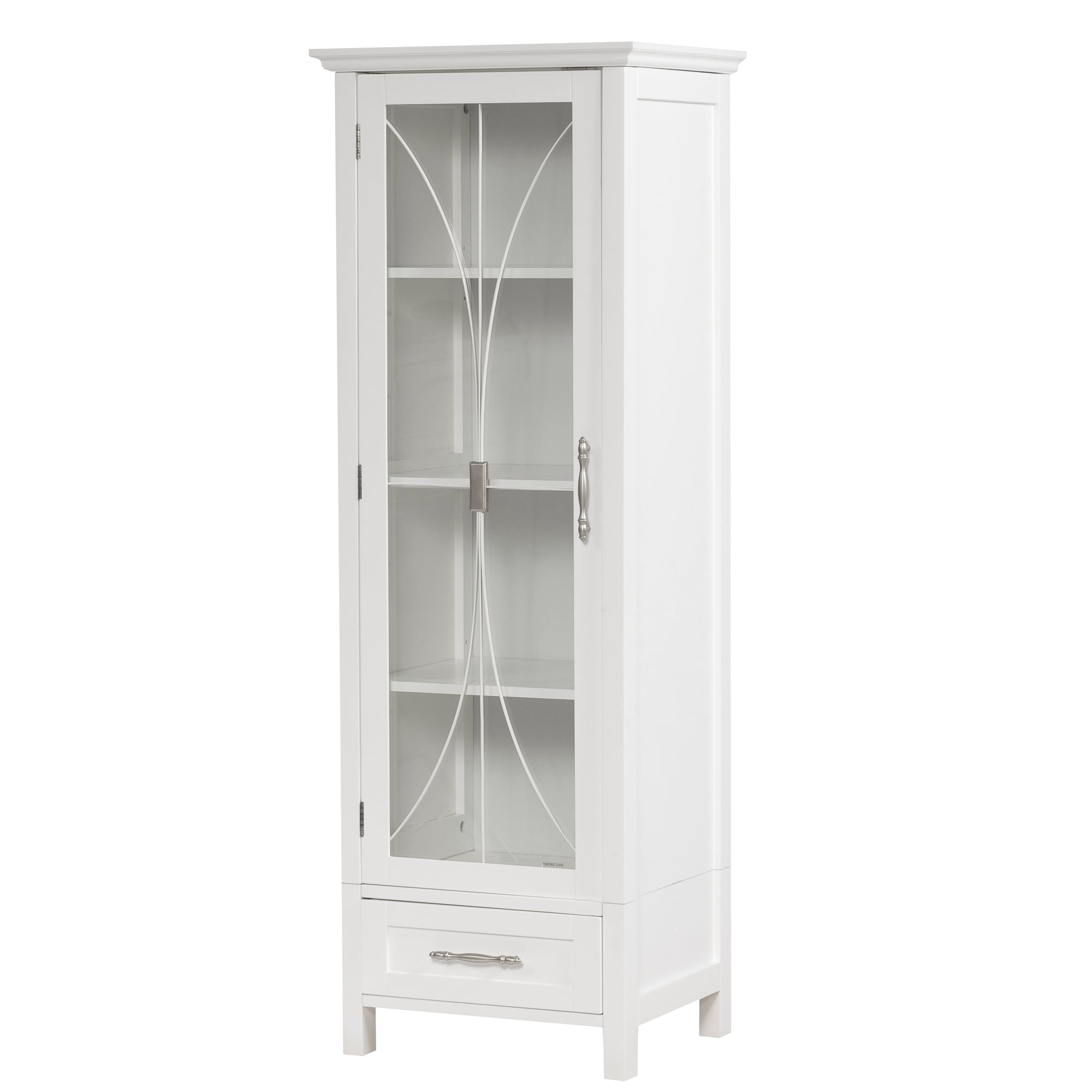 Delaney Linen Cabinet With 1 Door And 1 Bottom Drawer White