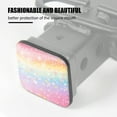 thumbnail image 3 of Hitch Cover Fits For 2-Inch Hitch,Colorful Pastel Rainbow Stars Background And Soft Dreamy Blurry Stylerubber Trailer Hitch Cover Tube Plug Insert,Car Exterior Accessories, Receiver Tube Hitch Plug, 3 of 6