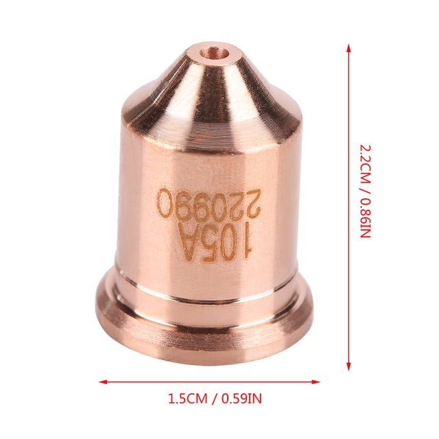 Boquilla de Antorcha de Plasma de 5 piezas 220990 Consumibles, para mácina cortadora max65, adecuada para acero al carbono, acero inoxidable, Corte de cobre, hecha de material
