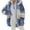 Blue, variant on Plus Size Tops Jacket Polyester Hooded Outdoor Womens Coats Blue 3XL