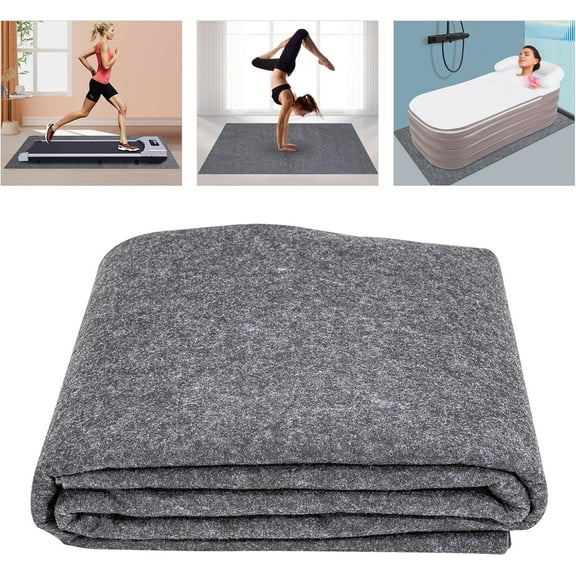 Hot Tubs Mat, Above-Ground Pool Protector Mat, Water-Absorbent Hot Tub Flooring Protector, Anti-Slip and Waterproof Backing, Reusable Durable Washable Mat for Outdoor Hot Tub Pool (90 * 102 inch)