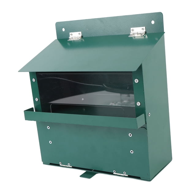 Comedero De Ardilla De Metal, Caja De Comedero De Ardilla, Conexión Por Tornillo, Cubierta Superior Tipo Puerta Para Jardín Al Aire Libre