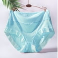 thumbnail image 2 of Gibobby Panty Microfibra con Encaje Ropa interior talla grande para mujer, bragas Bikini algodón, bragas Hipster suaves encaje, bragas sexis elásticas para mujer（Aqua， 4XL), 2 of 3