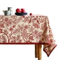 thumbnail image 1 of Mantel ISAENNE Designer de lino francés rojo con estampado floral, 140 x 180 cm, 1 of 8