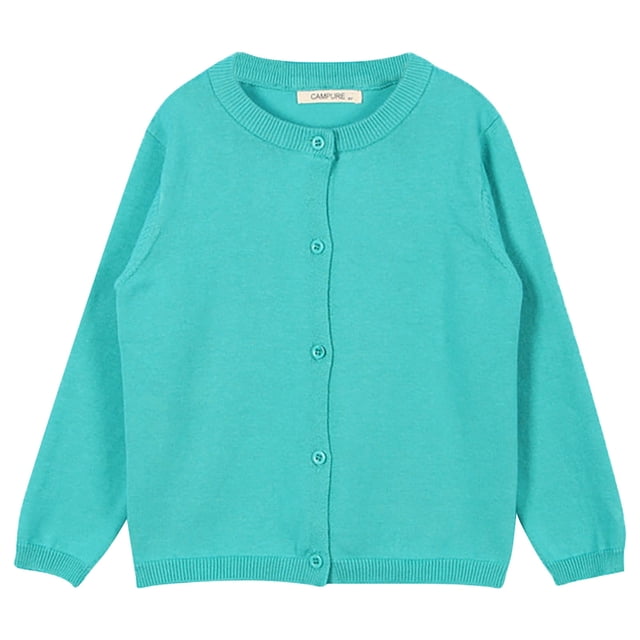 Suéter UMfun para bebé, niña y niño, otoño e invierno, cárdigan de color caramelo, cárdigan pequeño de color liso, verde menta, 18-24 meses