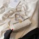 thumbnail image 1 of Quilted Ruched Crossbody Bag, Scarf Decor Handbag For Women, Soft Faux Leather Flap Purse, 1 of 5